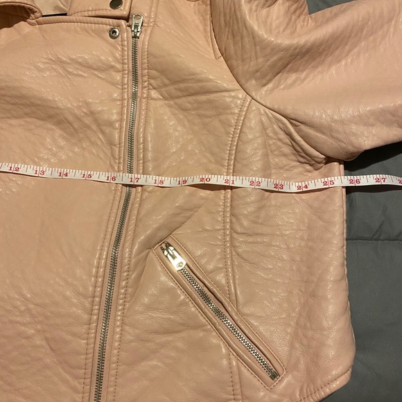 Pink FAUX leather moto jacket - Picture 8 of 9